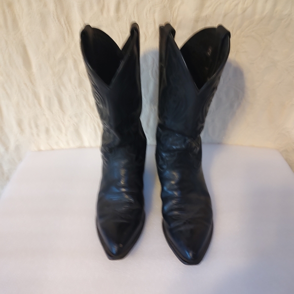 Justin Style 1434 Size 10ee Men's Black Cowboy Boots